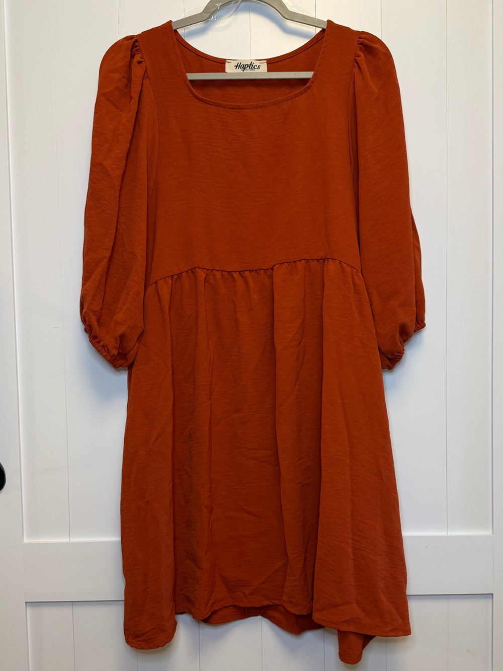 Haptics Women's Rust Orange Mini Dress
